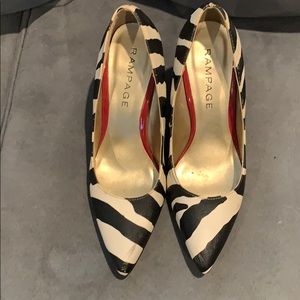 Black and white pumps